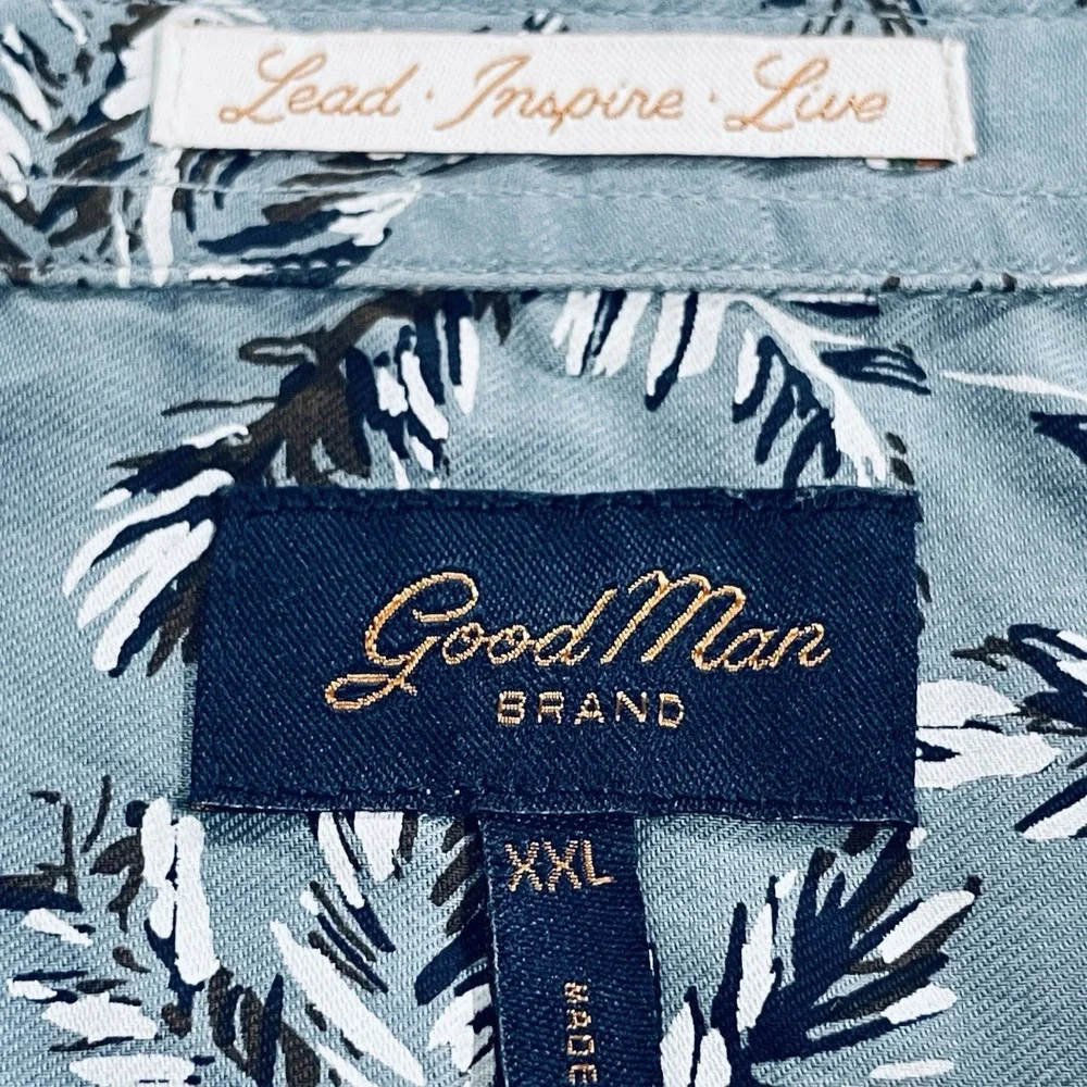 Goodman Brand Short Sleeve Palm Tree Camp Shirt Men's XXL - Picture 7 of 7